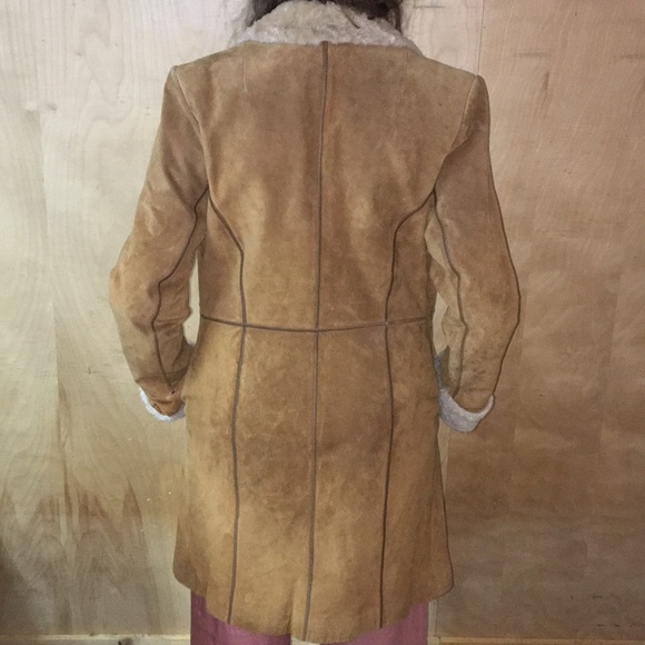 Vintage 90’s Leather Shag Coat - Picture 3 of 4